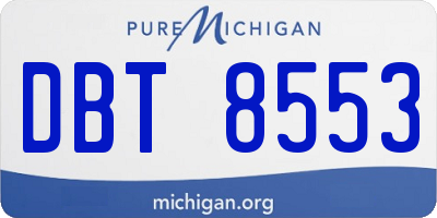 MI license plate DBT8553