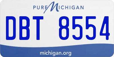MI license plate DBT8554