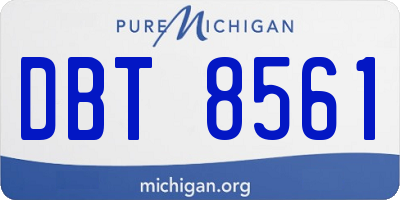 MI license plate DBT8561