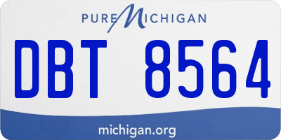 MI license plate DBT8564