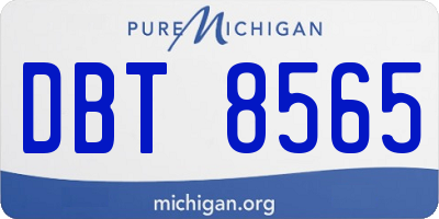 MI license plate DBT8565