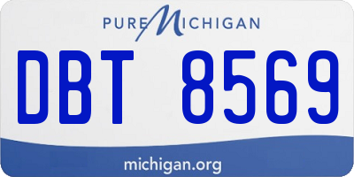 MI license plate DBT8569