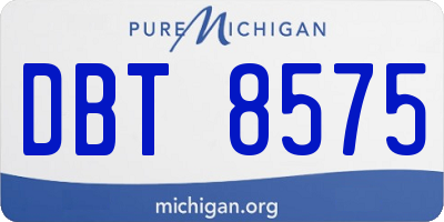 MI license plate DBT8575