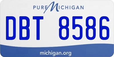 MI license plate DBT8586