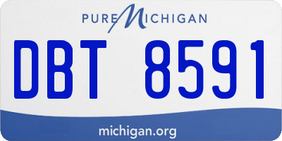 MI license plate DBT8591