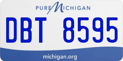 MI license plate DBT8595