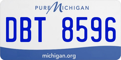 MI license plate DBT8596