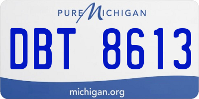MI license plate DBT8613