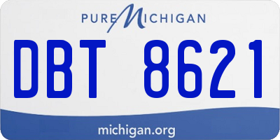 MI license plate DBT8621