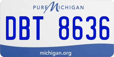 MI license plate DBT8636
