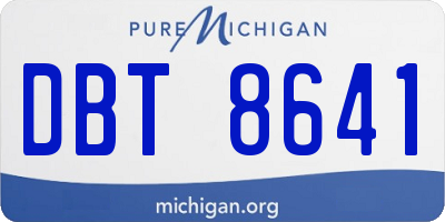 MI license plate DBT8641