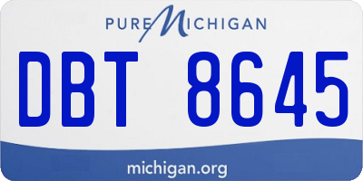 MI license plate DBT8645
