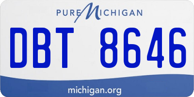 MI license plate DBT8646