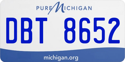MI license plate DBT8652