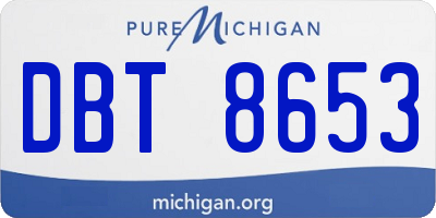 MI license plate DBT8653