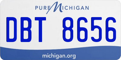 MI license plate DBT8656