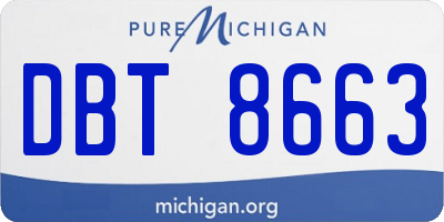 MI license plate DBT8663