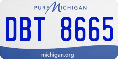 MI license plate DBT8665
