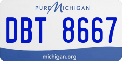 MI license plate DBT8667