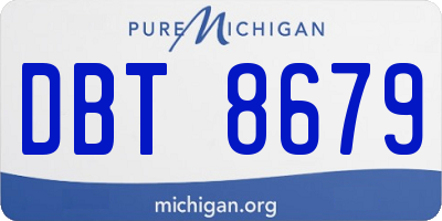 MI license plate DBT8679