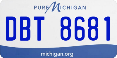 MI license plate DBT8681
