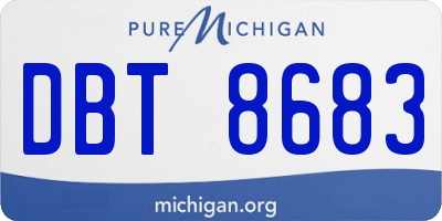 MI license plate DBT8683