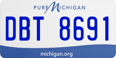 MI license plate DBT8691