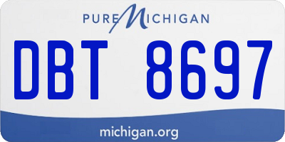 MI license plate DBT8697