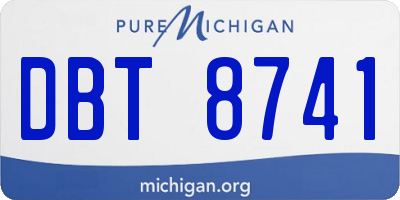 MI license plate DBT8741