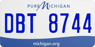 MI license plate DBT8744