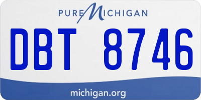 MI license plate DBT8746