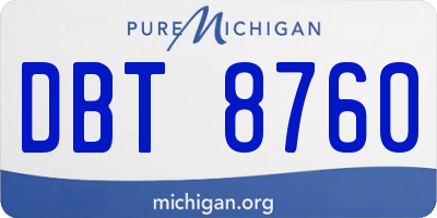 MI license plate DBT8760