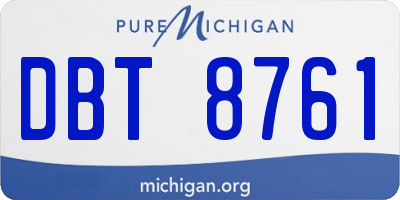 MI license plate DBT8761