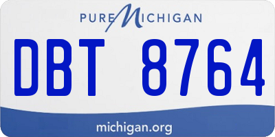 MI license plate DBT8764