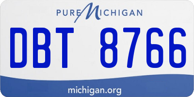 MI license plate DBT8766