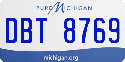 MI license plate DBT8769