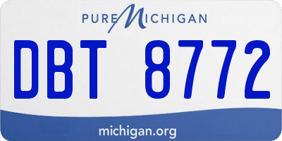 MI license plate DBT8772