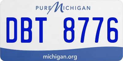 MI license plate DBT8776