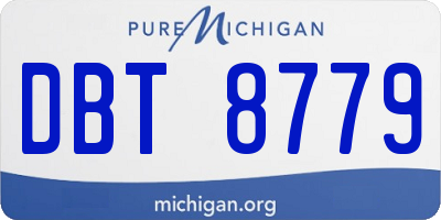 MI license plate DBT8779