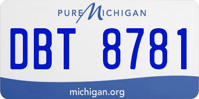 MI license plate DBT8781