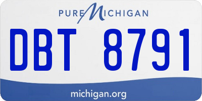 MI license plate DBT8791