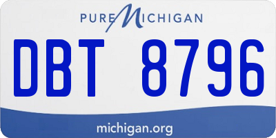 MI license plate DBT8796