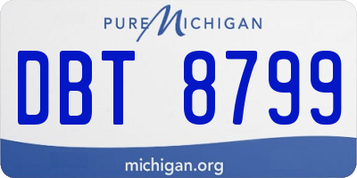 MI license plate DBT8799