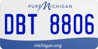 MI license plate DBT8806