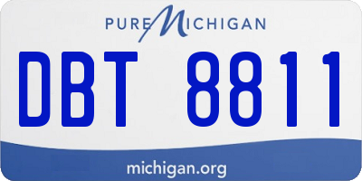 MI license plate DBT8811