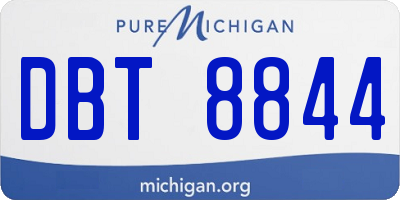 MI license plate DBT8844