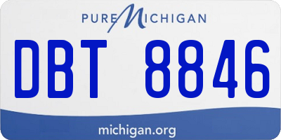 MI license plate DBT8846