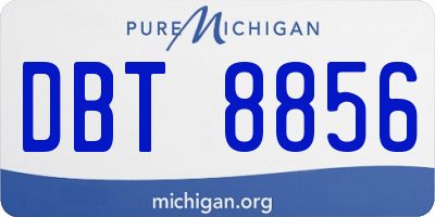 MI license plate DBT8856