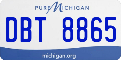 MI license plate DBT8865