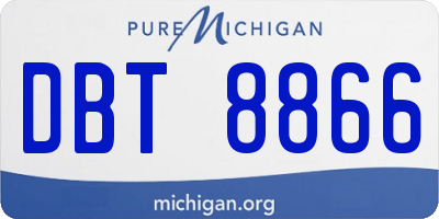 MI license plate DBT8866